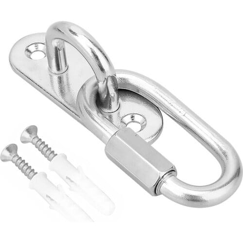 Stainless Steel Spring Shap Quick hook Chain U-shaped Hook Quick Link Lock Ring Base Ceiling Fans/Chandelier/Sandbags/Hammocks