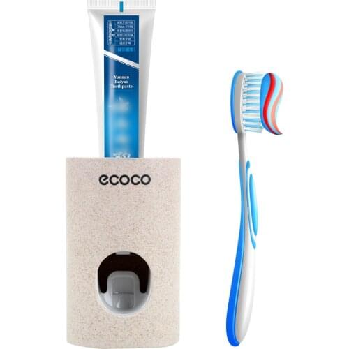 Dust-proof Wall Mount Stand Toothbrush Holder Creative Toothpaste Squeezers Bathroom Accessories Automatic Toothpaste Dispenser