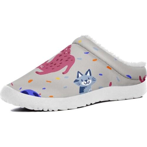 Custom Unisex Slide Sandals Wholesale Dropshipping Slippers Plush Slippers To Warm The Winter Indoor and Outdoor Cute