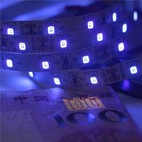 Uv light led strip 3528 2835 SMD uv night fishing lights ultraviolet 395-405nm led blacklight waterproof boat christmas light