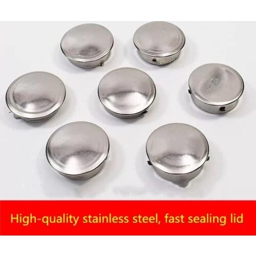 201 Stainless Steel Closure Cap, Round Pipe Hole Plug Cap, Plug, Head Cap, Plug Cap Decorative Cover, No Welding