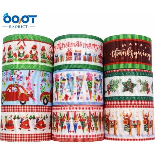 1-1/2"(38mm),10Yards Christmas Snowflake Series Grosgrain Ribbons,M-21708-998 Bow Cap Accessories Party Gift Wrap DIY Handmade