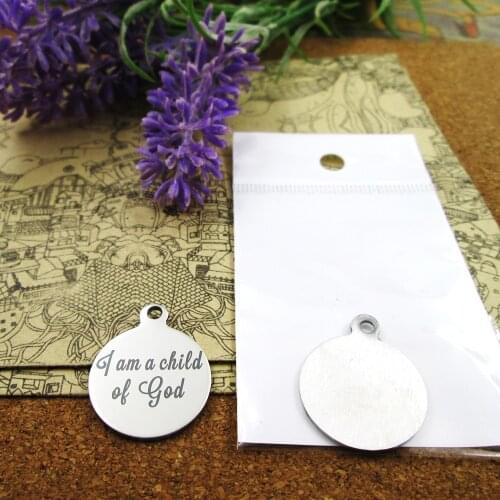 10pcs--"I am a child of god"stainless steel charms more style for choosing DIY Charms pendants for necklace