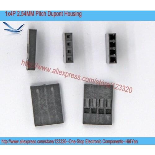 1000pcs/lot 4P Dupont Housing Dupont Shell Plug Connector For Jumper Wire Cable Pitch 2.54mm