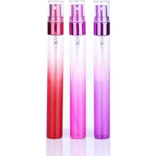 102pcs 10ml Spray Color Tube Glass Perfume Spray Bottle Nebulizer Can Be Filled Empty More Colorful