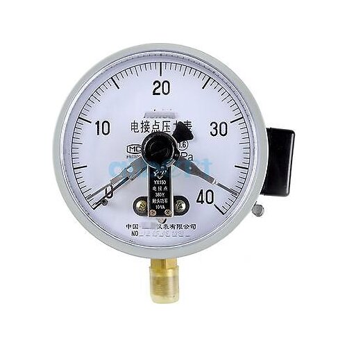 YX-150 150mm 0.25-60 Mpa Dial 5.9 inch Electric Contact Pressure Gauge Radial Mount Pneumatic