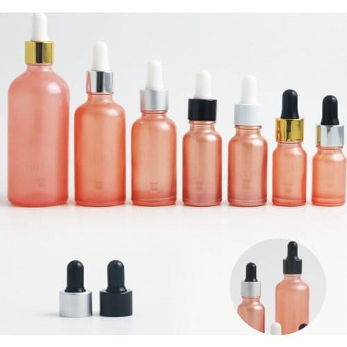 200 x Pink Glass Dropper Bottles 1oz Essential Oil Glass Piepette Dropper Container 10ml 30ml 50ml 100ml