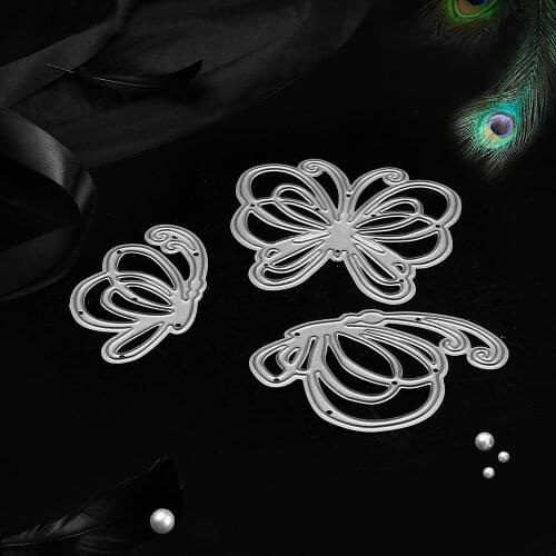 3pcs art craft 2019 Butterfly Dies Metal Cutting Dies Scrapbooking Card Making Album Crafts Paper Stencil Animal Dies knife mold