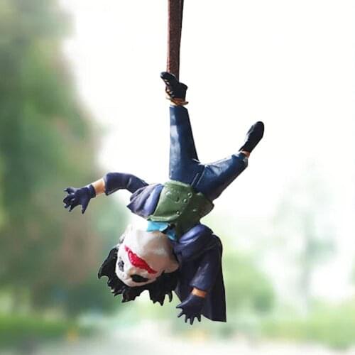 Car Pendant Anime Figures The Joker Hanging Acrobatic Clown Ornaments Auto Rearview Mirror Interior Decoration Accessories Gifts