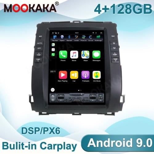 128GB Android 9 Tesla Screen Car Multimedia Player For Toyota Prado 2002-2009 GPS Navigation Auto Video Audio Stereo Head Unit