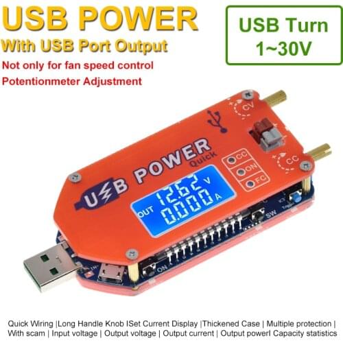 DP3A Digital display USB adjustable power module DC 1-30V 15W QC 2.0 3.0 FCP Quick charge laboratory power supply regulador