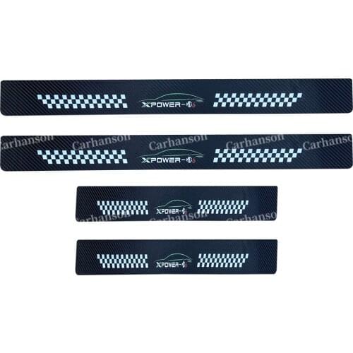 For MG6 MG 6 2020 Auto Door sill Sticker Trim Pedal Accessories styling Carbon Fiber Protector Texture Leather PU Car Cover