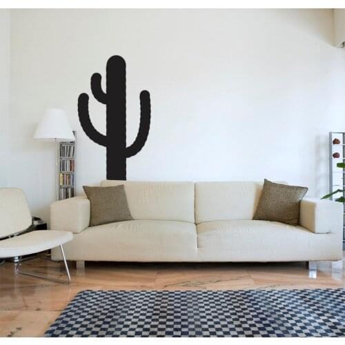 Home Decal Cactus Silhouette Wall Stickers For Living Room Removable Vinyl Bedroom Decoration Stickers Mural Decor S-394