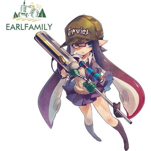 EARLFAMILY 13cm x 10.6cm for Anime Splatoon Car Assessoires Stickers Windows Decal Waterproof Scratch-Proof Creativite Graphics
