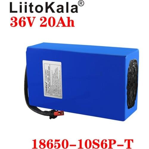 LiitoKala 36V 20Ah 30Ah 25Ah 15Ah 18650 Lithium Battery Electric Motorcycle Bicycle Scooter with BMS