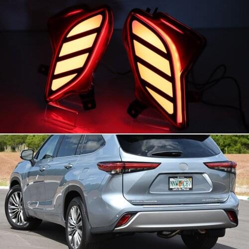 Rear Bumper Lights for Toyota Highlander 2020 2021 Headlights Led Stop Signal for Cars Fog Lights Lada Vesta Reflectors Brake