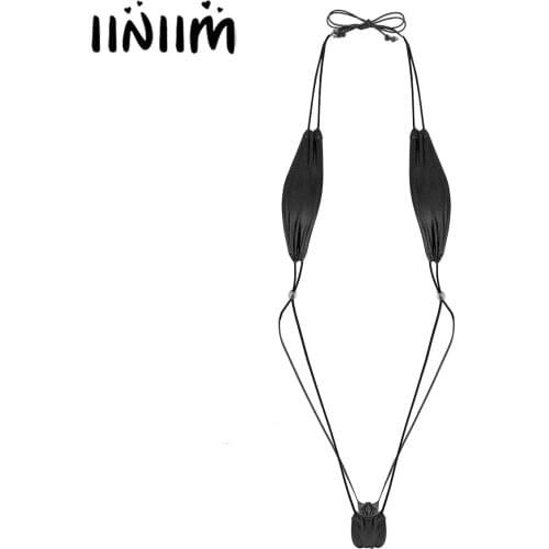 Iiniim Womens Femme Sexy Monokini Bikini Summer Lingerie Teddies T-Back Sissy High Cut Ladies Hot Micro Bodysuit Catsuit