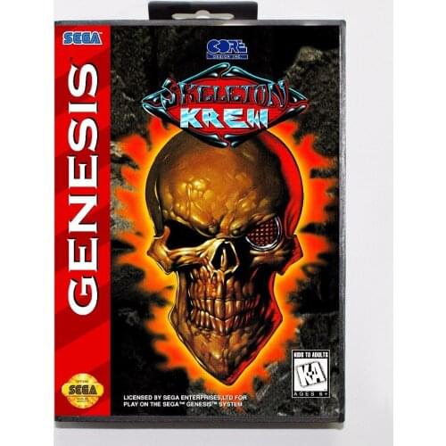 Skeleton Krew Game Cartridge 16 bit MD Game Card With Retail Box For Sega Mega Drive For Genesis