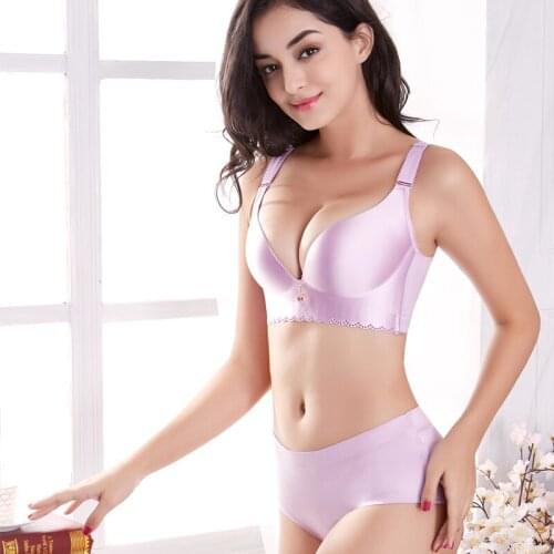 Lace large underwear set women beautiful back high quality large bra set sexy