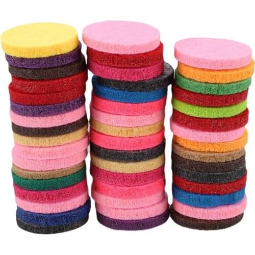 Washable Refill Pads Felt Pads Diameter 22mm for Car Essential oil diffuser locket [48 Pcs]