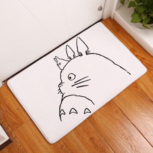 Cartoon Cute Totoro Kitchen absorbous non-slip Rugs flannel floor door mat Waterproof Bedroom Carpets Stair Mats Home Decor