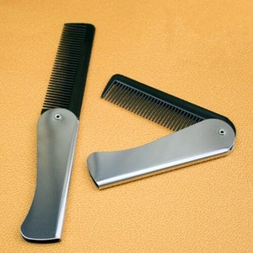 2021Foldable Pocket Comb Portable Mini Moustache Beard Brush Professional Men Women Handmade Massage Hair Styling Tools