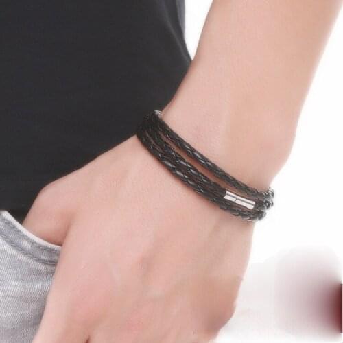 2021 New Fashion Bracelets Men & Women Leather Bracelet Multilayer Minimalist Chain Bracelet Jewelry Accessory Gifts For Party