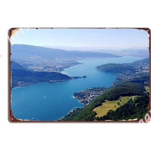 Annecy Lake From Forclaz Metal Signs Club Bar Retro Club Party Plaques Tin sign Posters