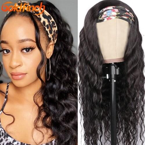 180 250 Density 30 Inch Long Loose Deep Wave Headband Wig Human Hair Wigs For Black Women Remy Brazilian Full Machine Made Wig