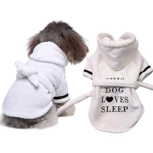 Cute Dog Pajamas Pet Puppy Clothes Soft Pets Dogs Cat Coat Sleeping Clothes For Small Dogs Chihuahua French Bulldog Bathrobe #09