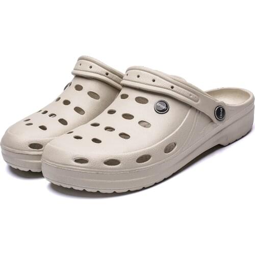 Summer Mens Garden Clogs Breathable EVA Injection Shoes Casual Sandal Woman Beach Slippers Water Pool Shoes Swimming Big Size