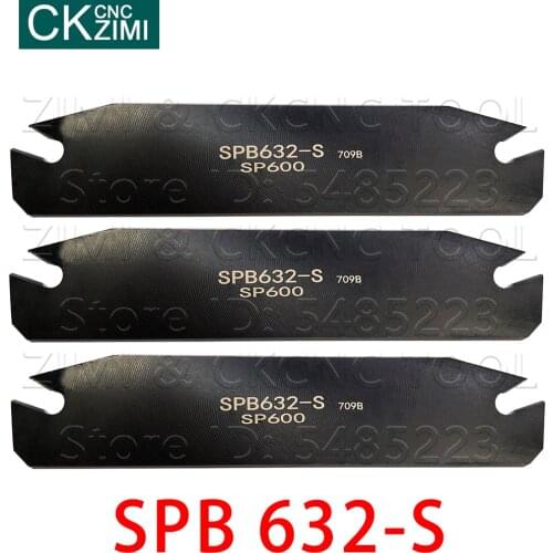SPB32 SPB 632-S 32-6-S high quality slotted SPB lathe tool and cutting insert SPB32 lathe CNC tool hss for SP600 Grooving insert