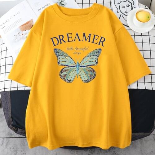 Street Sports Butterfly Pattern Brand Print Men T-Shirts Fashion Oversize T-Shirt Soft Loose Tops Hip Hop Style Mens Tee Clothes