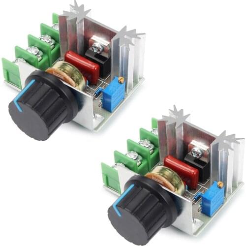 PWM AC Motor Speed Control Controller 2000W(max) SCR Voltage Regulator Adjustable 50-220V 25A LED Dimmers Motor Speed Controller