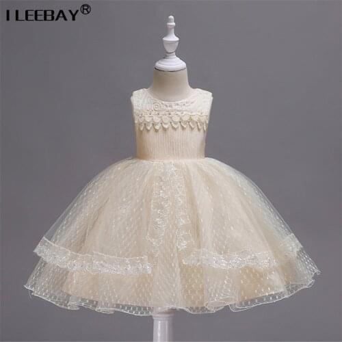 Girls Evening Dress Fashion 2018 Baby Cute Clothes Children Wedding Lace Costume Flower Girl Princess Tutu Dress Kids Vestido