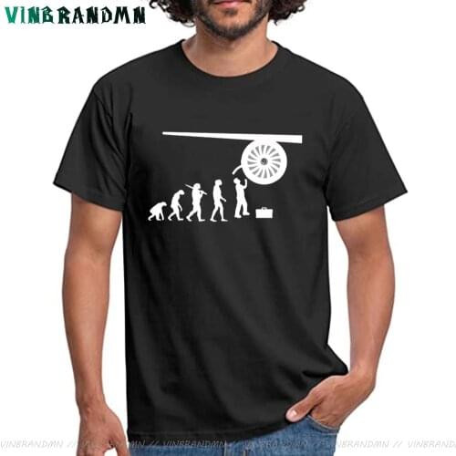Funny Aeroplane Aircraft Engine Mechanic Evolution T shirts men Funny Airplane Technician Evolution T-shirt Hombre Camiseta