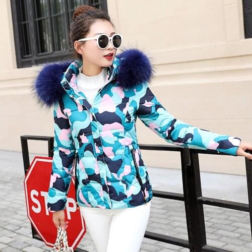2019 new ladies winter jacket women coat outerwear short wadded jacket female padded parka plus size S -3XL