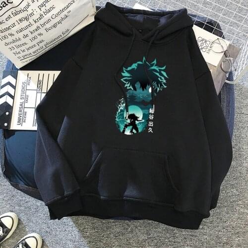 My Hero Academiar Print Hoodie Clothes For Womens Hoodies Harajuku Anime Fleece Hoody Tops 2021 Autumn Winter Sweatshirt