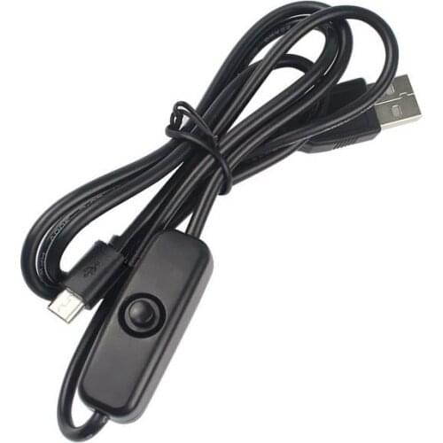 1PCS Micro USB Charger with ON/OFF Switch USB Power Cable for Raspberry Pi S