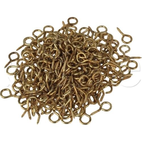 1# Iron Yellow Mini Jewelry Finding Eyepins Hooks Eyelets Screw Pack of 200