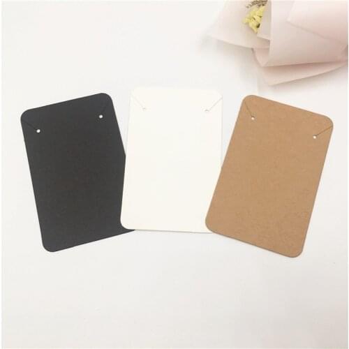 100pcs/lot Blank Kraft Jewelry Packaging Card Necklace Bracelet Jewelry Display Hang Tag Label Jewelry Display 8.8x5.6cm