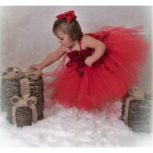 11 Styles Hydrangea Flower Girl Tutu Dress Tulle Flower Fairy Princess Dress Kids Wedding Birthday Party Dresses for Girls