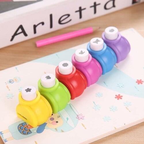 1PCS Child Mini Printing Paper Hand Shaper Stamp Mold Scrapbook Tags Cards Craft DIY Punch Cutter Tool Kids Toy Stamp