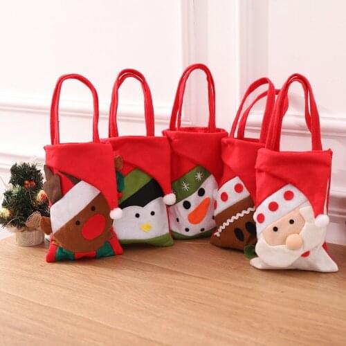 2020Christmas old man style. Snowman style. Elk style. Handbag decoration Christmas Eve gift bag candy gift bag non-woven bag