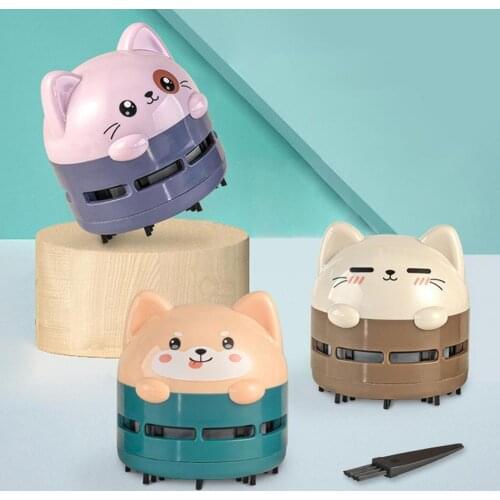 2021 New Mini Cartoon Animal Pattern Rechargeable Cordless Dust Remover Cleaner Vacuum B7L4