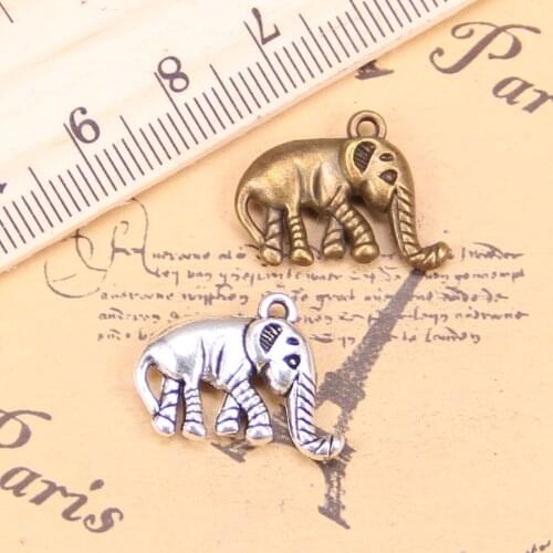 10pcs Charms proboscis elephant 20x16x4mm Antique Pendants,Vintage Tibetan Silver Jewelry,DIY for bracelet necklace