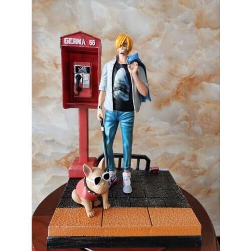One Piece Anime Trend Street Tide Suit Sanji PVC action figure model collection toys gift 30cm