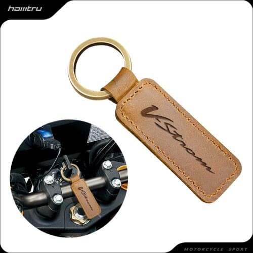 Motorcycle Keychain Motocross Cowhide Key Ring Fits for Suzuki V-Strom 250 650 1000 1000XT