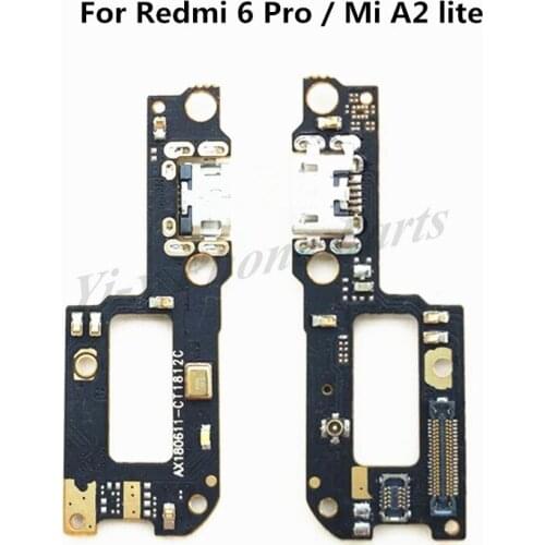 For Xiaomi Redmi 6 Pro USB Charging Charger Board Micro USB Dock Connector Flex Cable For Mi A2 Lite