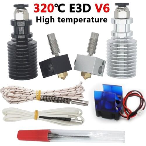 E3D V6 Hotend Kit High temperature version 300 degrees Celsius J-head 3D Printer Parts 0.4/1.75MM Remote extruder 12V 24V